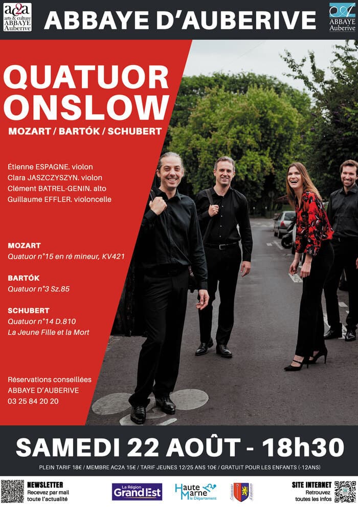 Illustration de l'événement : Concert de musique classique avec le Quatuor Onslow