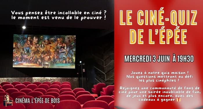 Illustration de l'événement : Le Ciné-Quiz de L'Epée 🔍