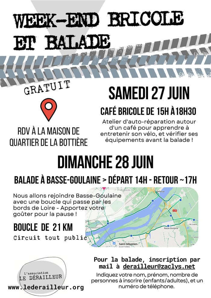 Illustration de l'événement : Week-end bricole et balade du Dérailleur