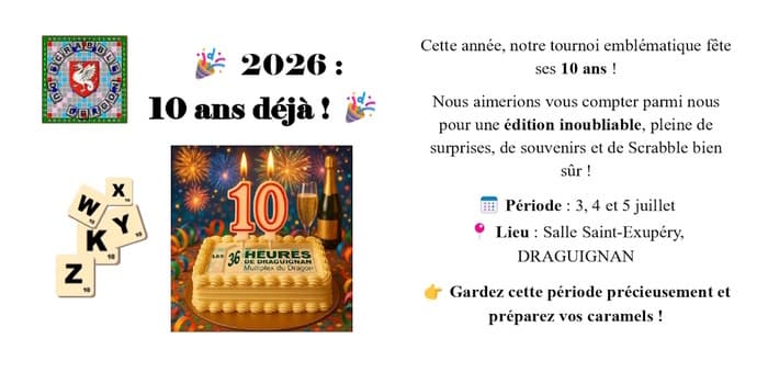 Illustration de l'événement : Tournoi de Scrabble international