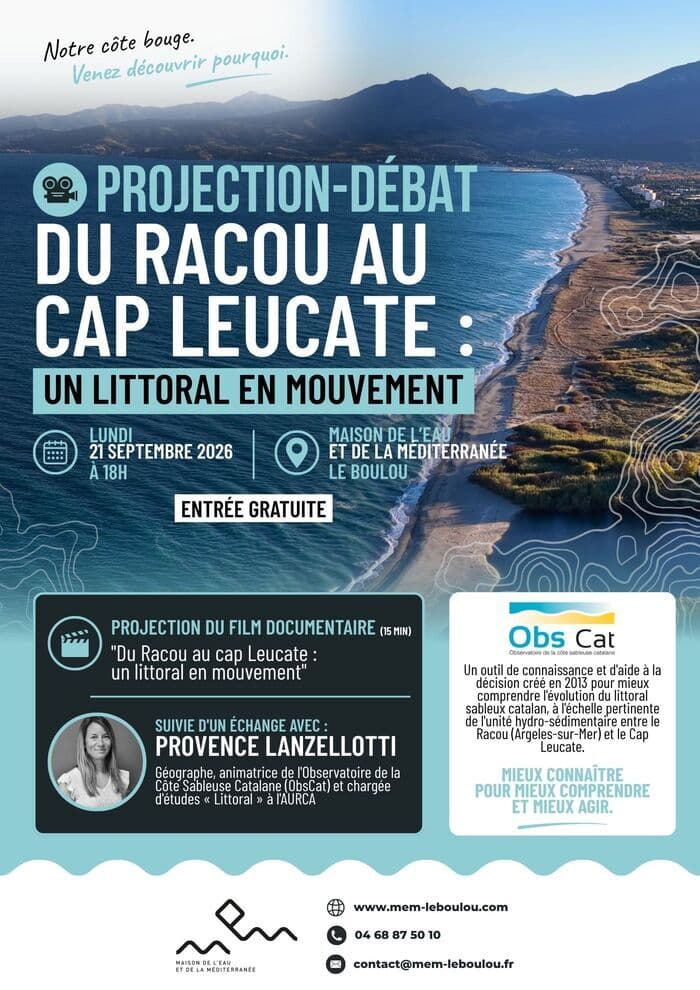 Illustration de l'événement : Projection débat "du Racou au Cap Leucate, un littoral en mouvement"
