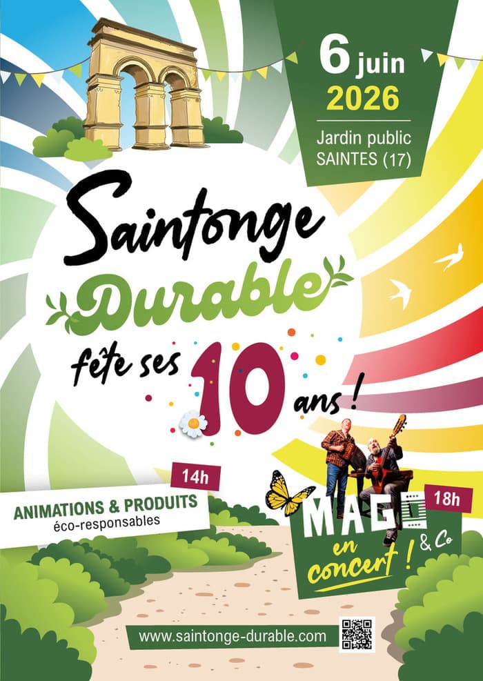 Illustration de l'événement : Saintonge Durable fête ses 10 ans au Jardin Public