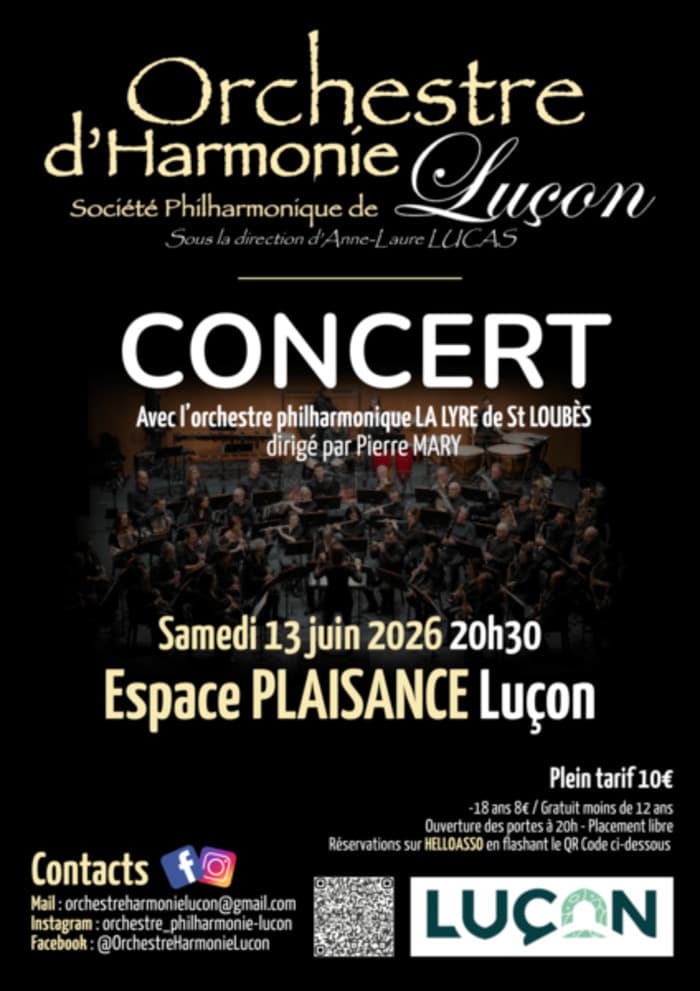 Illustration de l'événement : # Concert Philharmonie de LUÇON avec la Lyre de SAINT-LOUBÈS