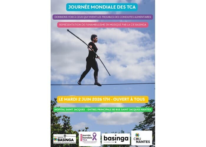 Illustration de l'événement : Funambulisme en musique par la Cie Basinga - Journée mondiale des TCA