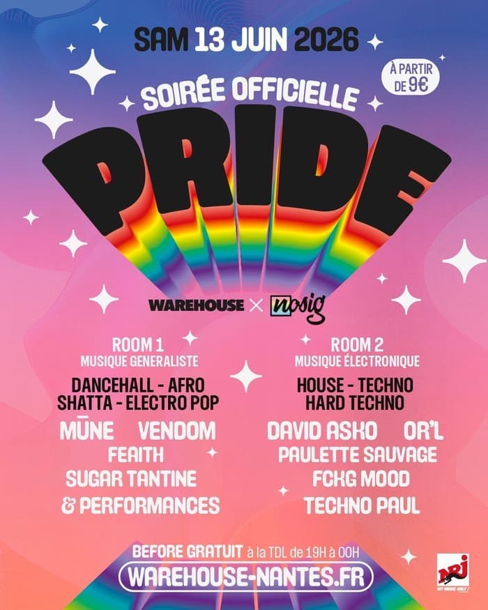 Illustration de l'événement : La Pride 2026 au Warehouse