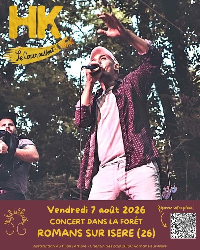 Illustration de l'événement : 07 août 2026  - HK en concert dans la forêt, à Romans sur Isère (26)