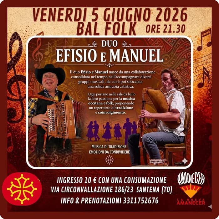 Illustration de l'événement : Concerto a Ballo con Efisio e Manuel