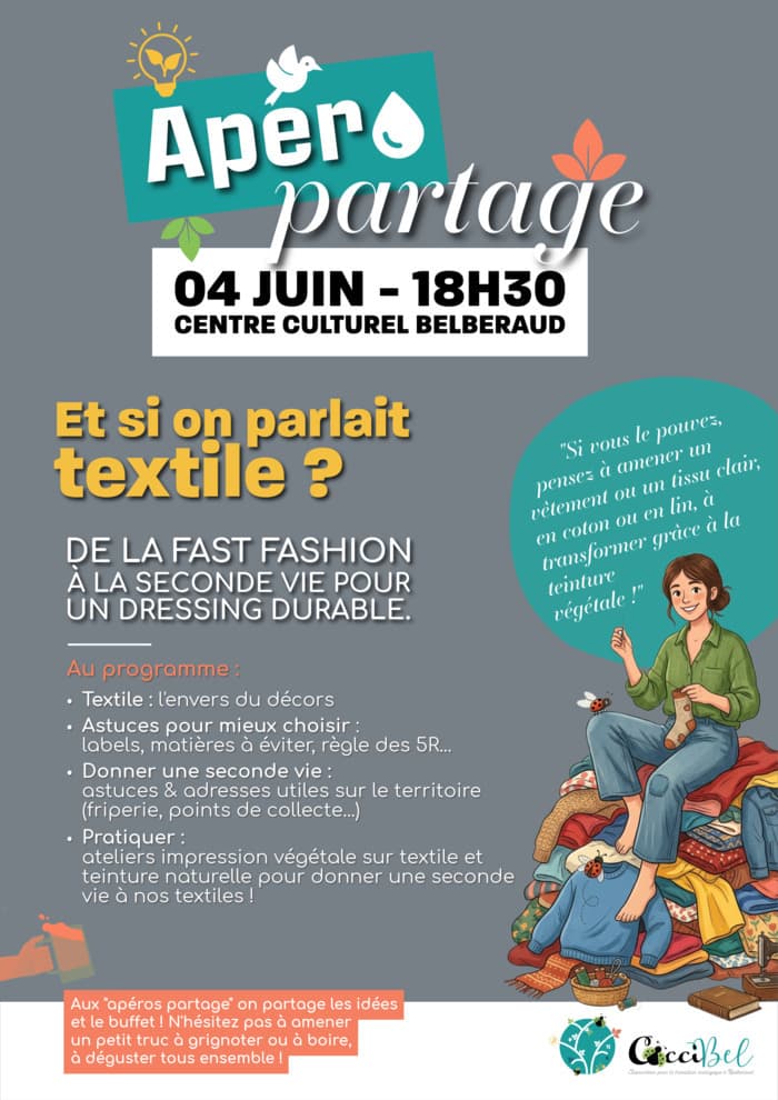 Illustration de l'événement : Apéro partage : Et si on parlait textile ?