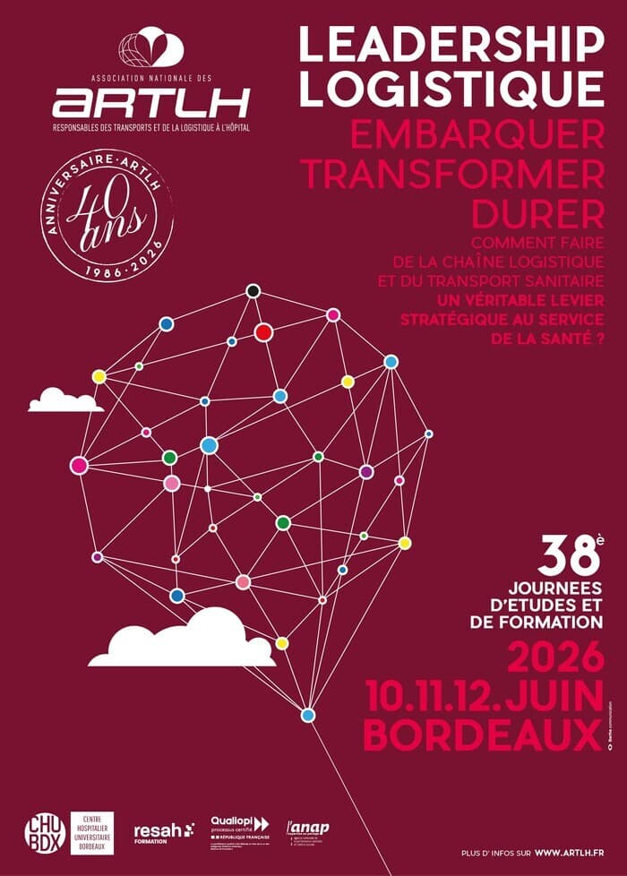 Illustration de l'événement : 38è journées d'études et de formation de l'Association des Responsables de Transport et de la Logistique Hospitalière - 300 participants