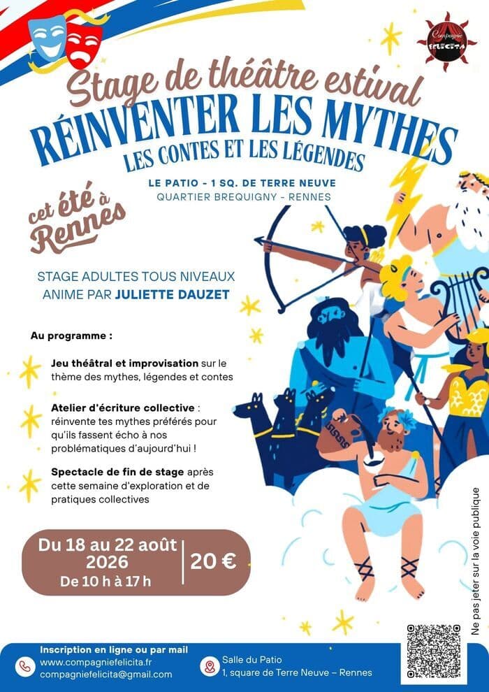 Illustration de l'événement : Stage d'initiation au théâtre - Cet été à Rennes