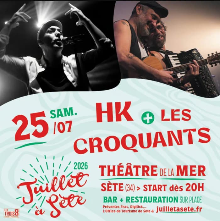 Illustration de l'événement : 25 juillet 2026 - HK en concert à Sète (34)