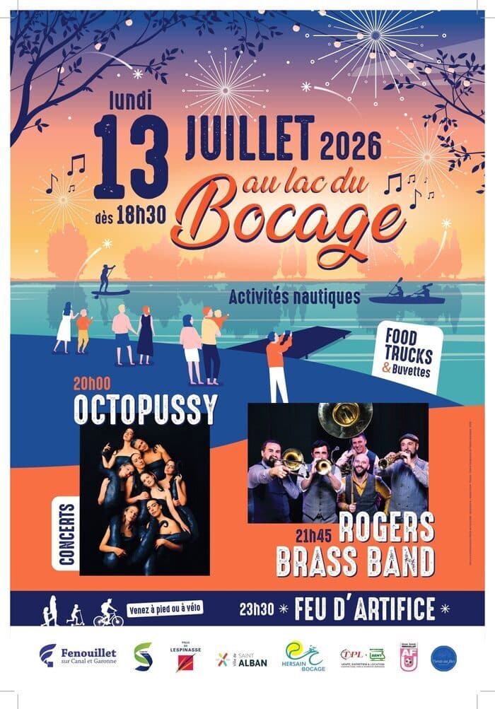 Illustration de l'événement : Fête nationale autour du lac du Bocage - Lundi 13 juillet