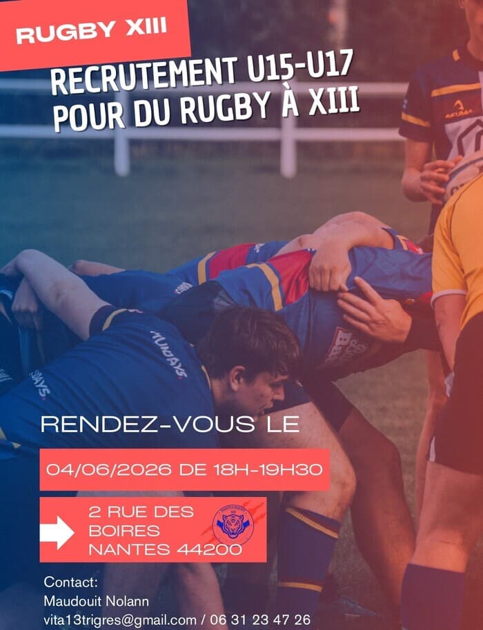 Illustration de l'événement : Entrainement découverte Rugby XIII 13-16 ans