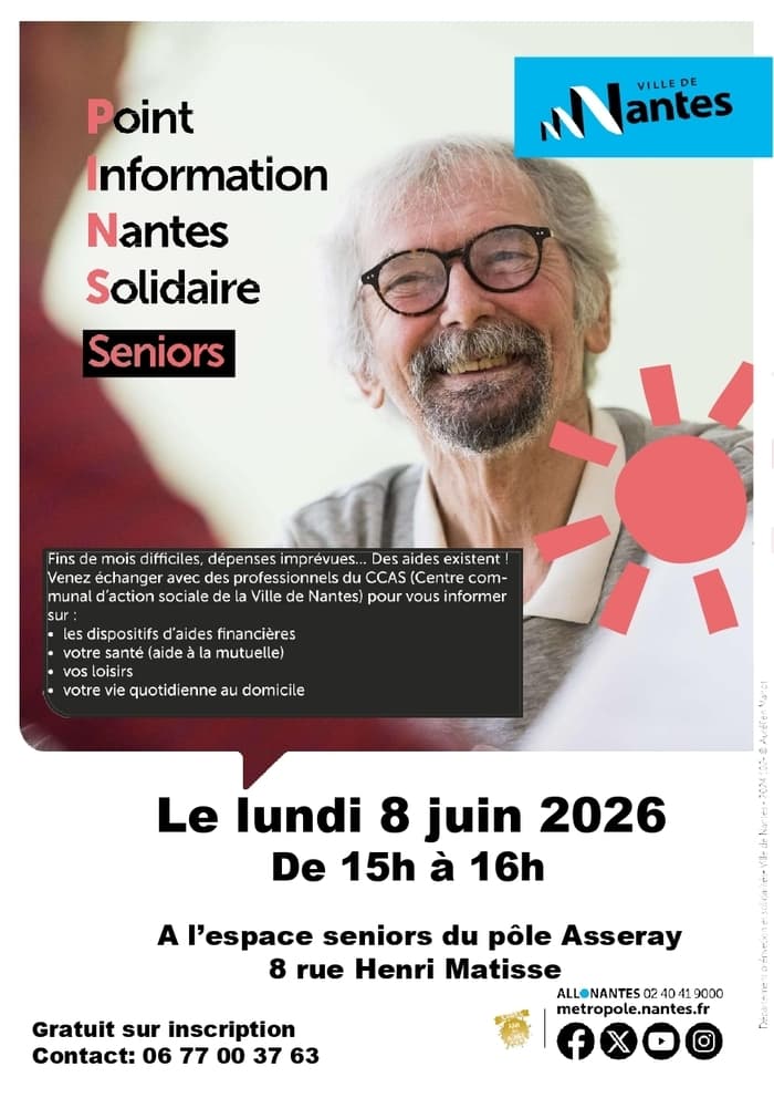 Illustration de l'événement : Point Informations Nantes Solidaire Seniors