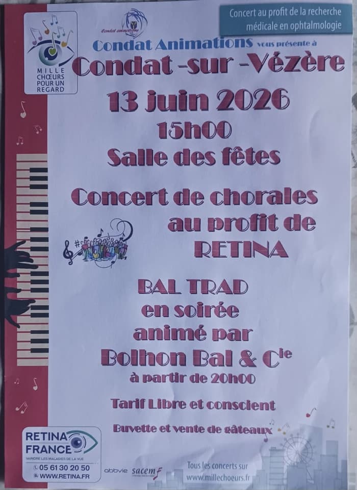 Illustration de l'événement : Rencontre de chorales suivi d'un bal trad au profit de RETINA