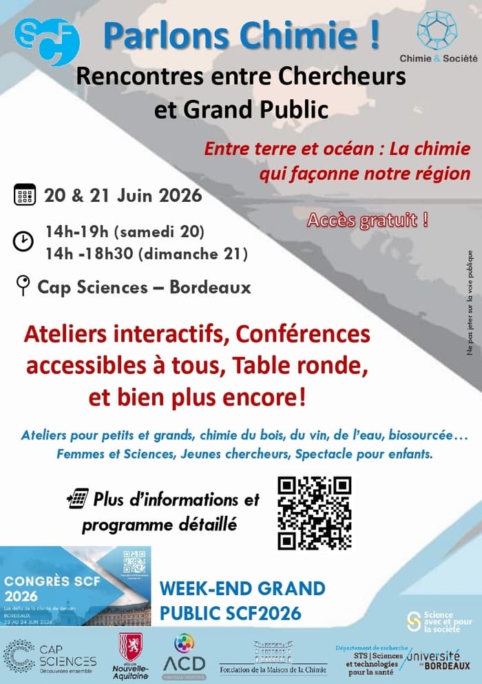 Illustration de l'événement : Parlons Chimie! Rencontres entre chercheurs et grand public !