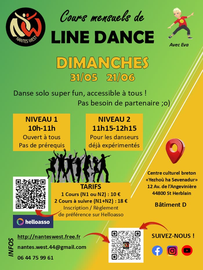 Illustration de l'événement : Deux cours de Line Dance à suivre