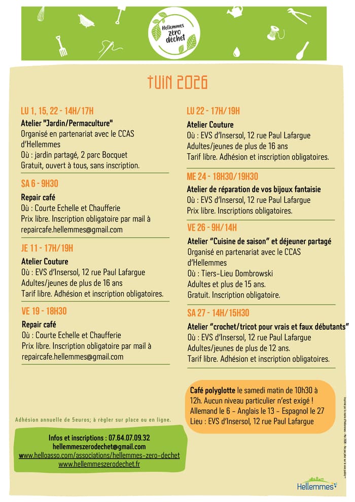 Illustration de l'événement : Hellemmes zéro déchet - Programme de juin