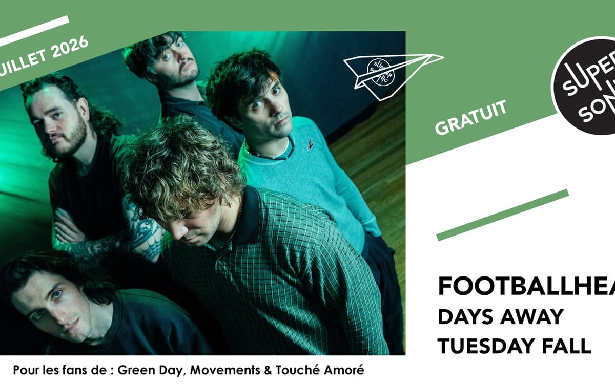 Illustration de l'événement : Footballhead • Days Away • Tuesday Fall
