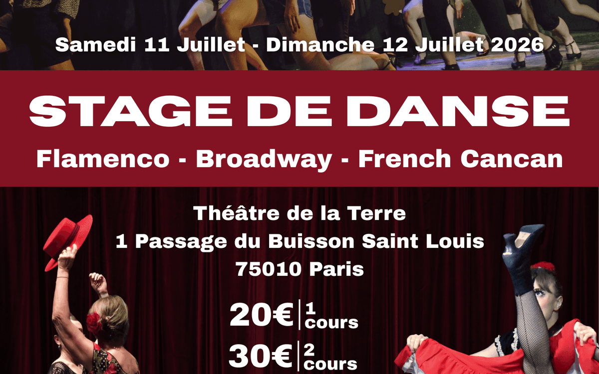 Illustration de l'événement : Stage : Flamenco, Broadway et cancan : 11 et 12 juillet 2026