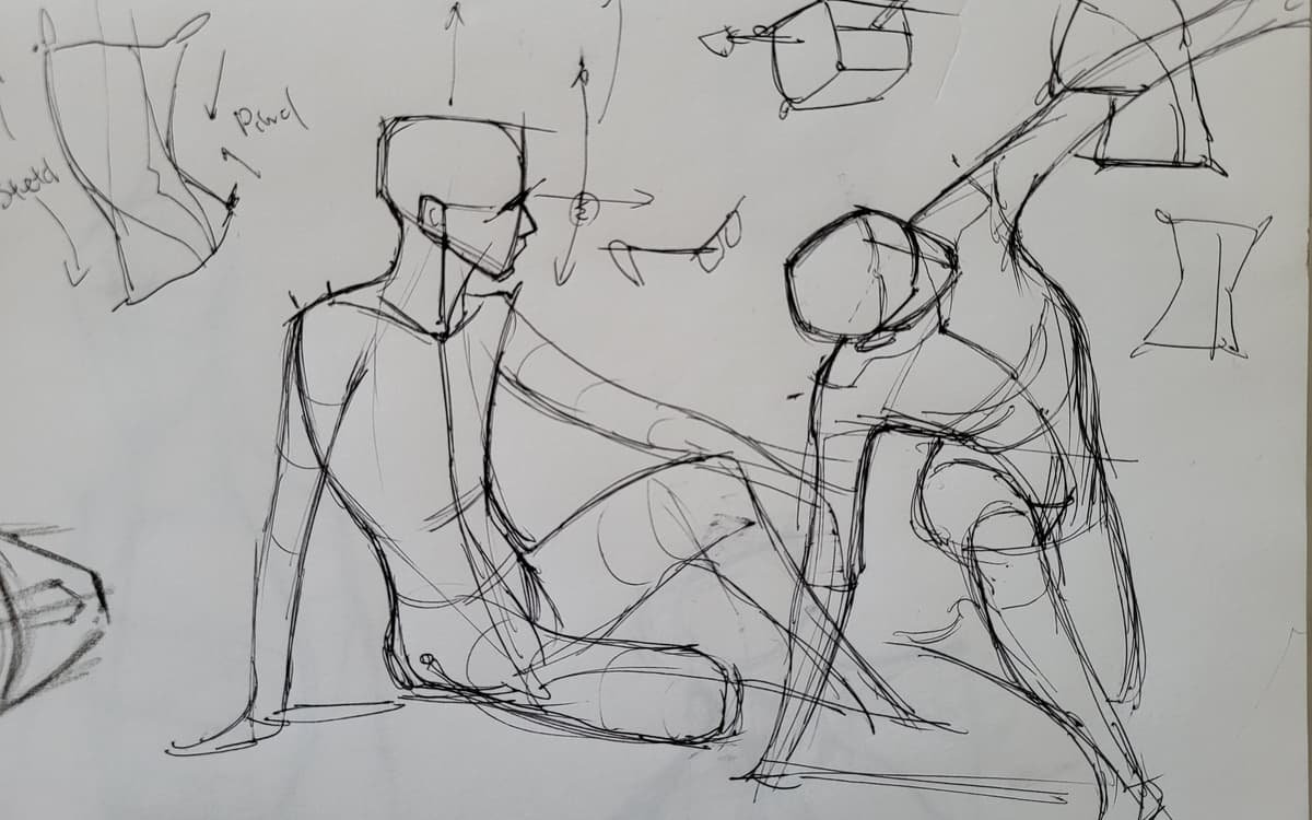 Illustration de l'événement : Stage de dessin du corps humain (formes de bases)