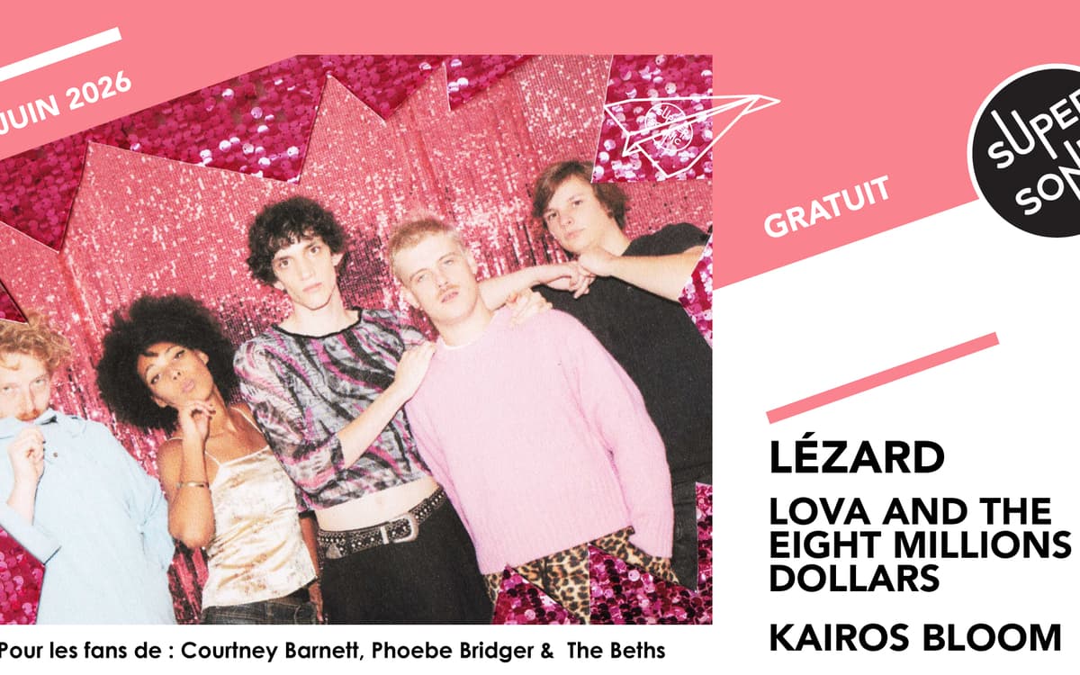 Illustration de l'événement : Lézard • Lova and The Eight Million Dollars • Kairos Bloom