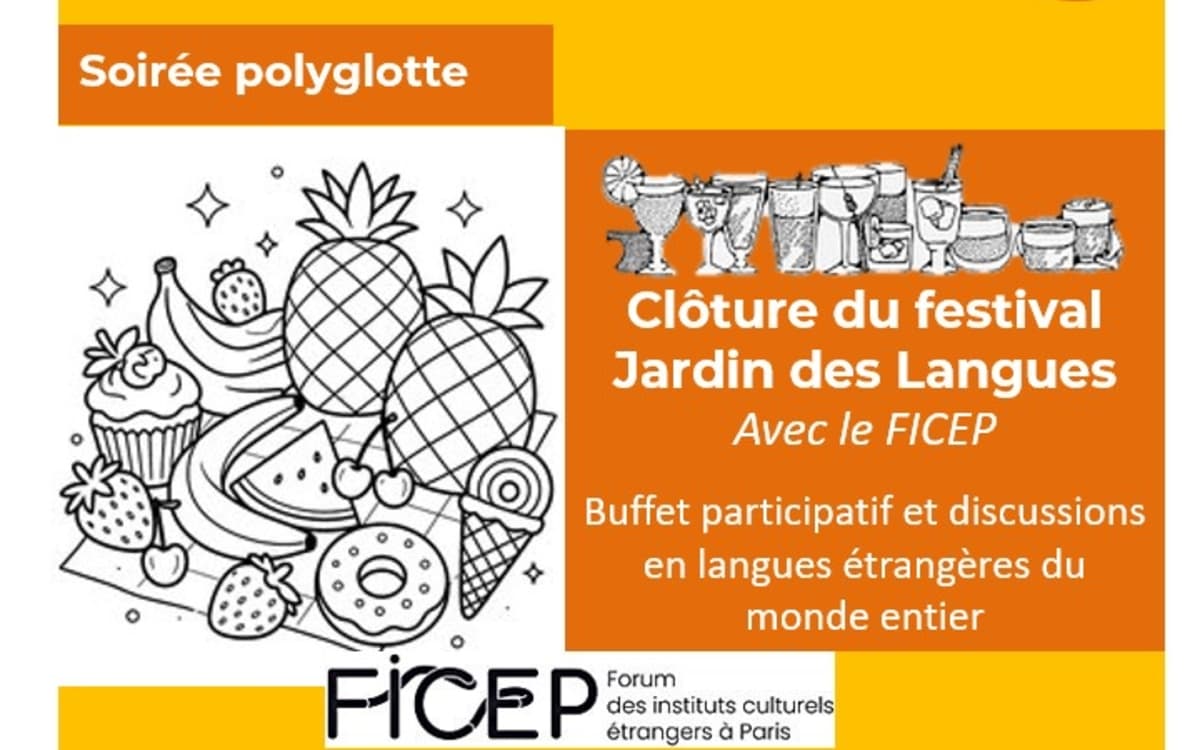 Illustration de l'événement : Soirée polyglotte - clôture Jardin des langues - bibliothèque Buffon