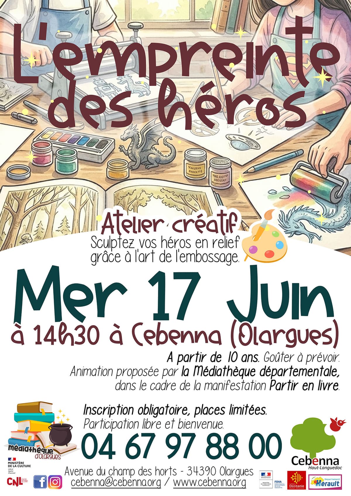 Illustration de l'événement : ATELIER CREATIF : L’EMPREINTE DE VOS HÉROS