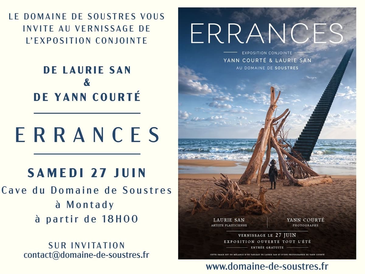Illustration de l'événement : VERNISSAGE EXPOSITION ERRANCES - 27 JUIN 2026