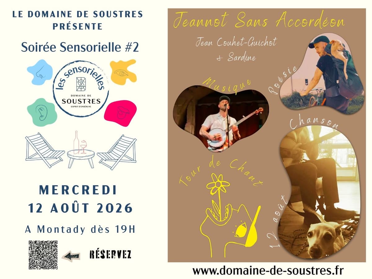 Illustration de l'événement : SOIREE SENSORIELLE 12/08/26-JEANNOT SANS ACCORDEON