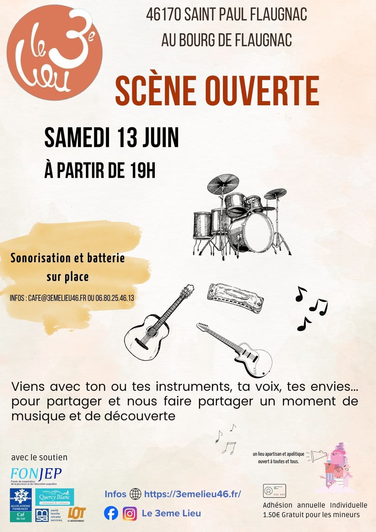 Illustration de l'événement : Scène ouverte au 3ème lieu