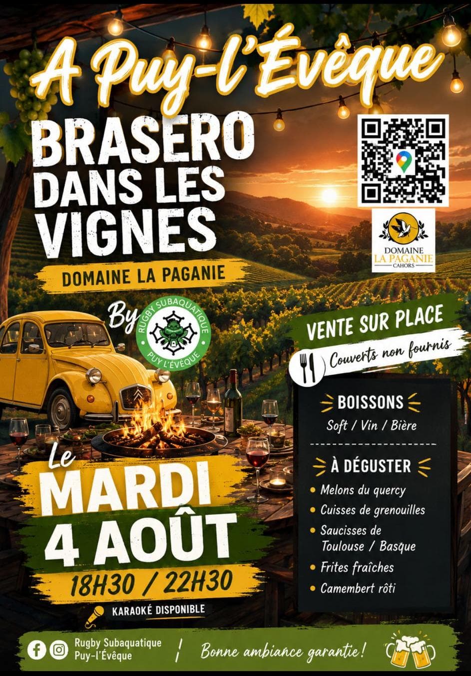 Illustration de l'événement : Brasero dans les vignes au domaine La Paganie