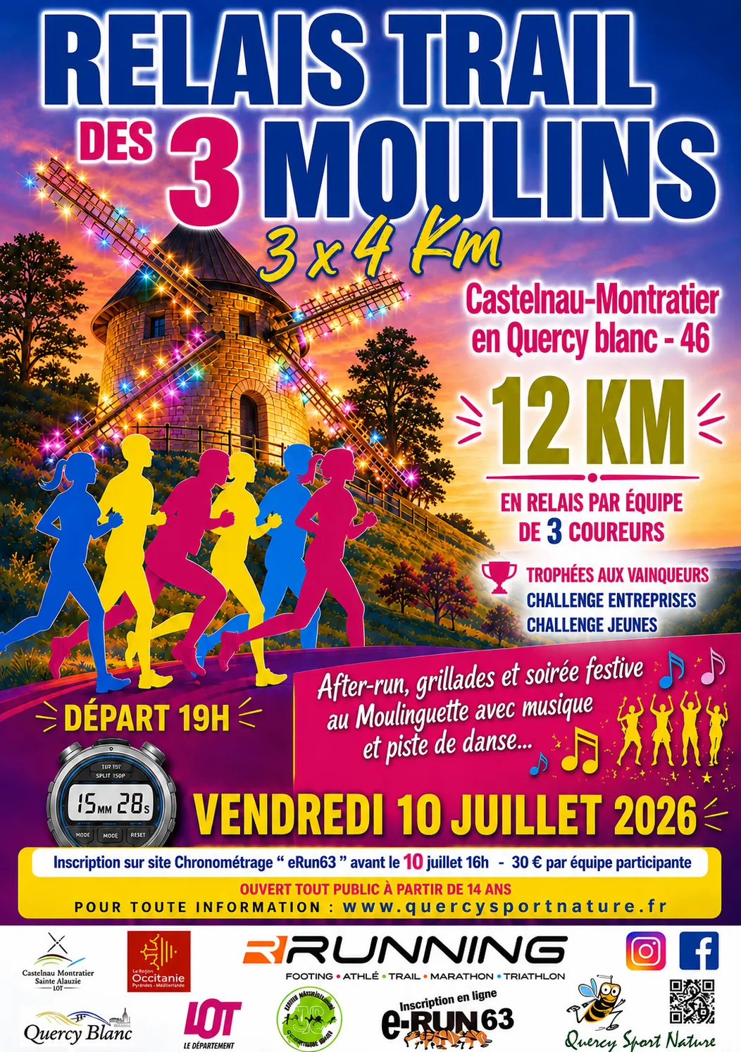 Illustration de l'événement : Relais trail des 3 Moulins 3x4 km
