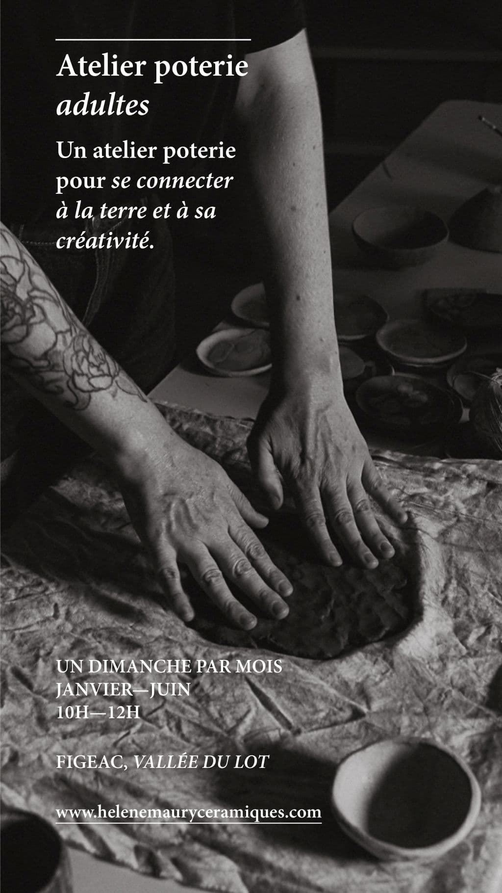 Illustration de l'événement : Atelier poterie adulte à Figeac