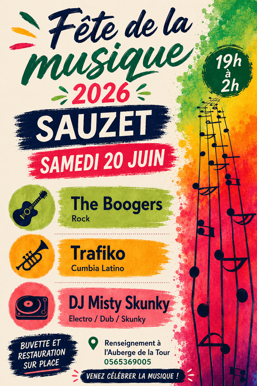 Illustration de l'événement : Fête de la Musique à l'auberge de la Tour à Sauzet