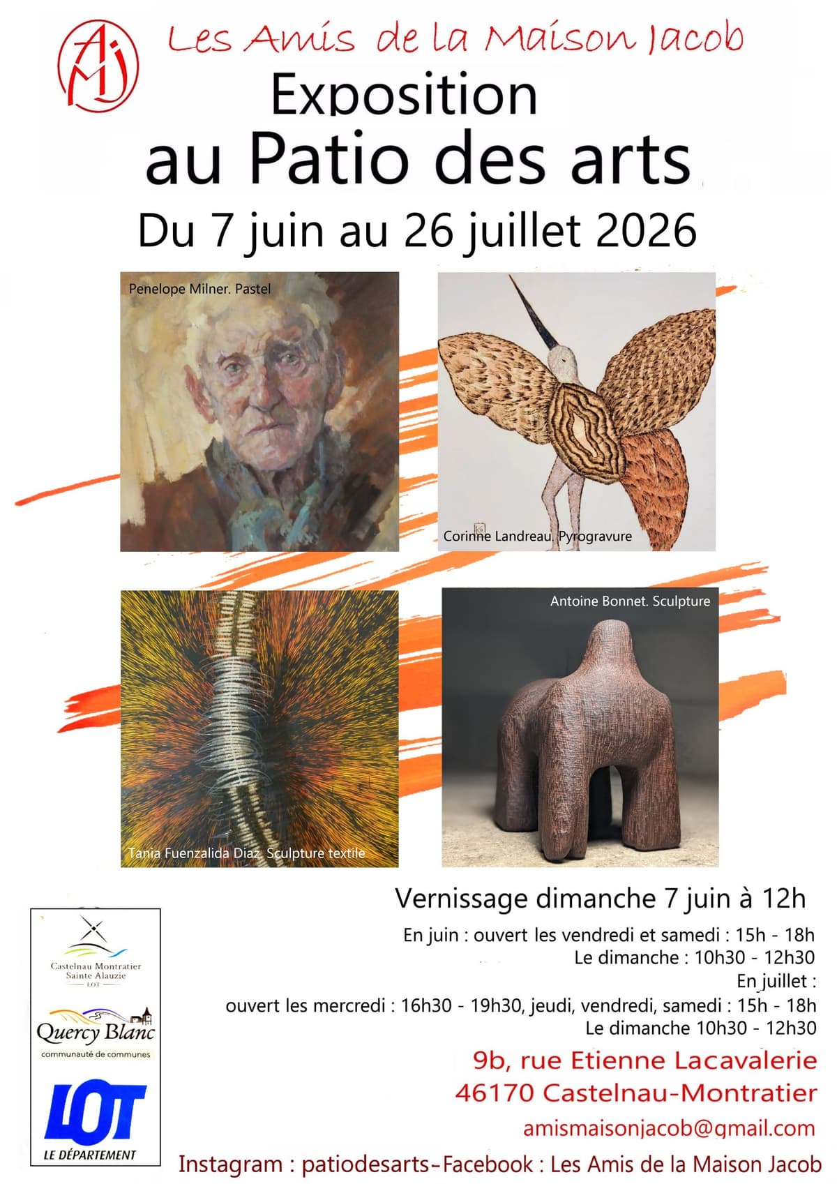 Illustration de l'événement : Exposition de peinture, sculpture, pyrogravure au Patio des Arts