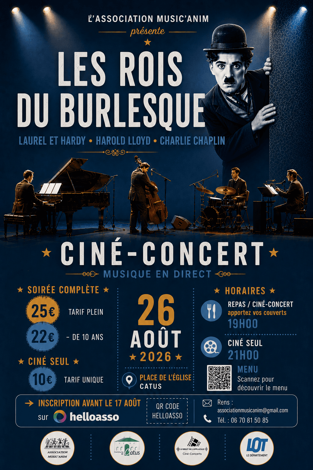 Illustration de l'événement : Repas, projections et concert avec Les Rois du Burlesque