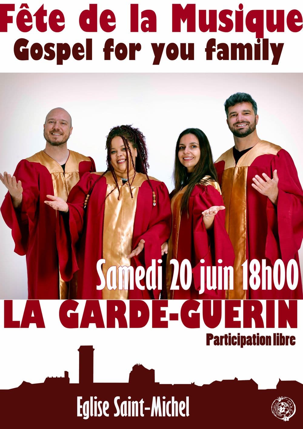 Illustration de l'événement : CONCERT À L'ÉGLISE GOSPEL FOR YOU FAMILY