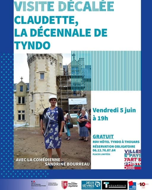 Illustration de l'événement : 𝐕𝐢𝐬𝐢𝐭𝐞 𝐝𝐞́𝐜𝐚𝐥𝐞́𝐞 : 𝐂𝐥𝐚𝐮𝐝𝐞𝐭𝐭𝐞, 𝐥𝐚 𝐝𝐞́𝐜𝐞𝐧𝐧𝐚𝐥𝐞 𝐝𝐞 𝐓𝐲𝐧𝐝𝐨