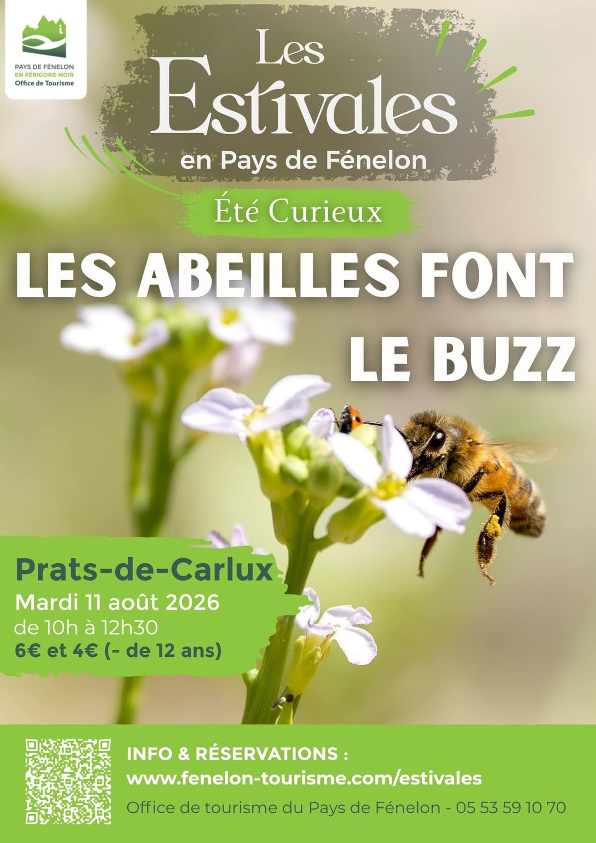 Illustration de l'événement : ETE CURIEUX : Les abeilles font le buzz à Prats-de-Carlux