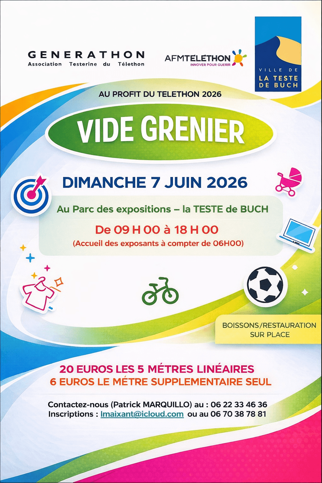 Illustration de l'événement : Vide grenier Générathon - Association Testerine