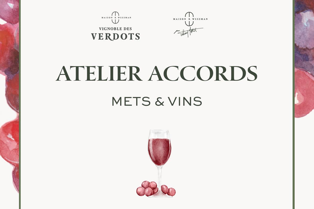 Illustration de l'événement : Vignoble des Verdots | Atelier dégustation accords mets et vins