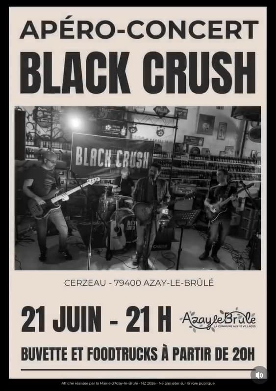 Illustration de l'événement : Apéro-concert : BLACK CRUSH