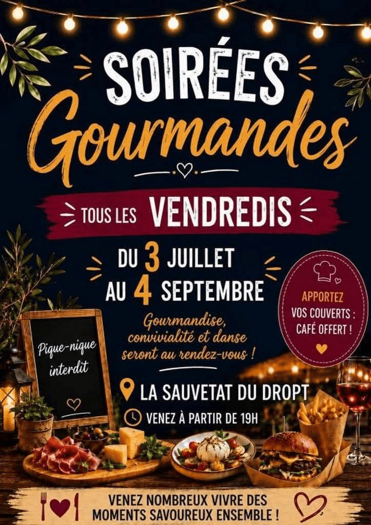 Illustration de l'événement : Soirées gourmandes