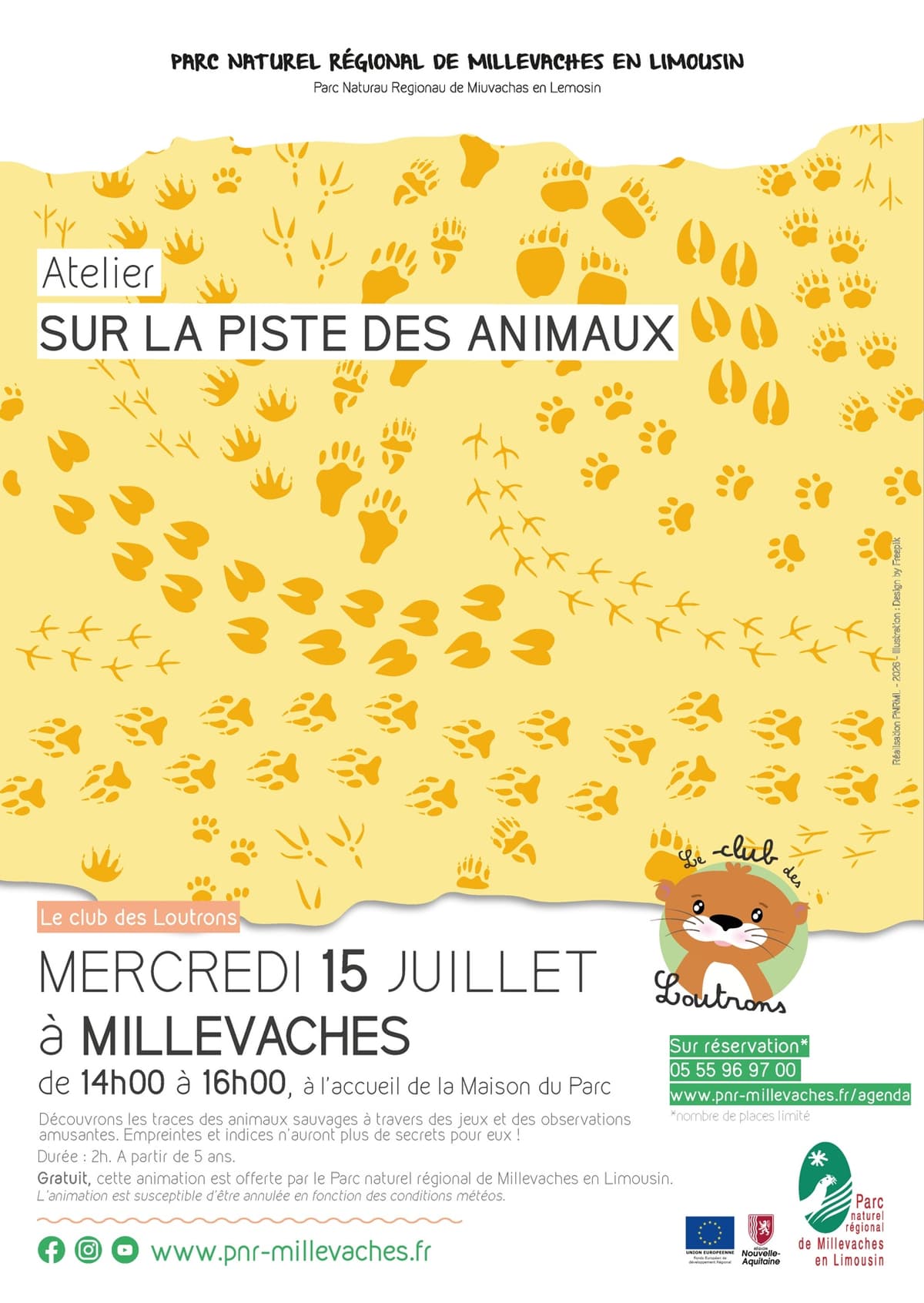 Illustration de l'événement : Atelier sur la piste des animaux
