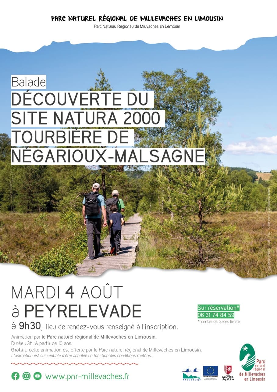 Illustration de l'événement : Découverte du site Natura 2000 Tourbière de Négarioux-Malsagne