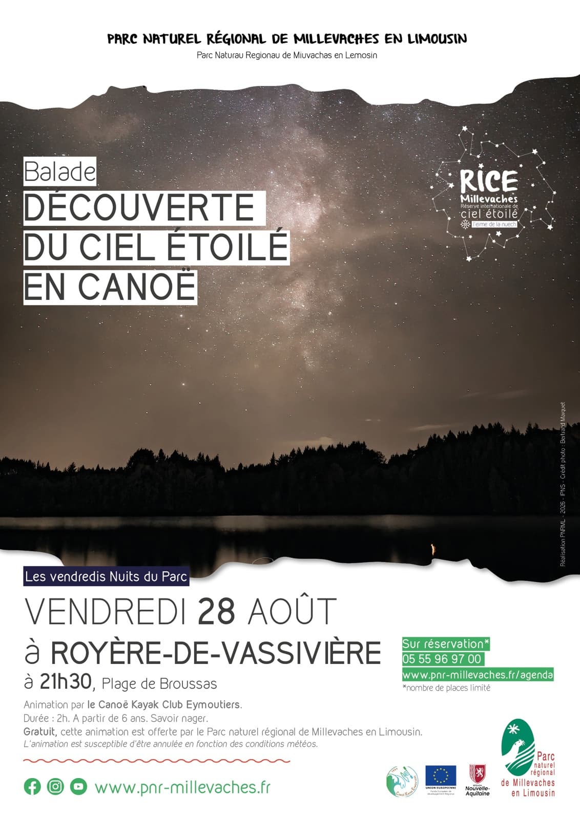 Illustration de l'événement : Découverte du Ciel étoilé en canoë