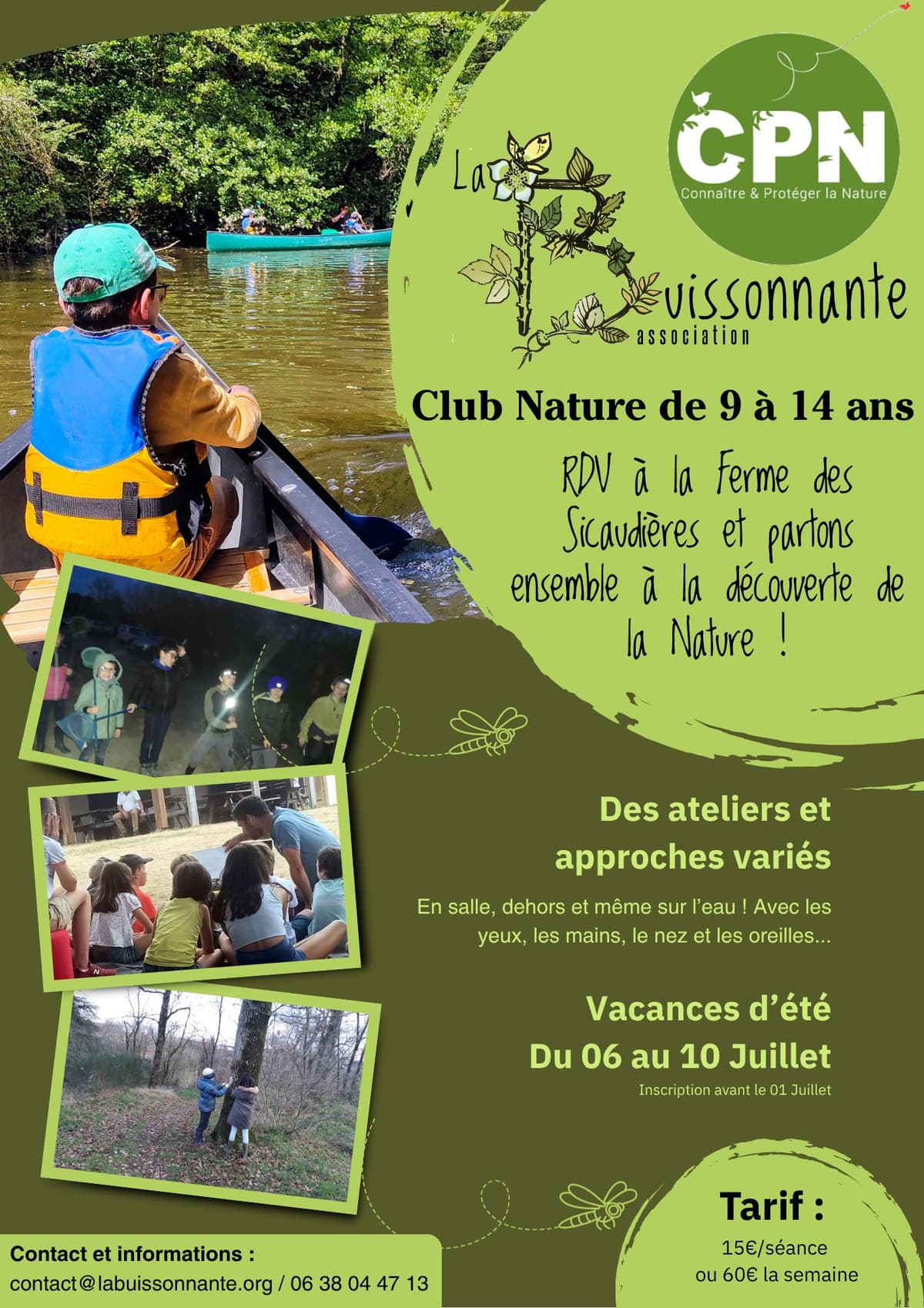 Illustration de l'événement : Club Nature - Balade découverte de l'Argenton en canoë