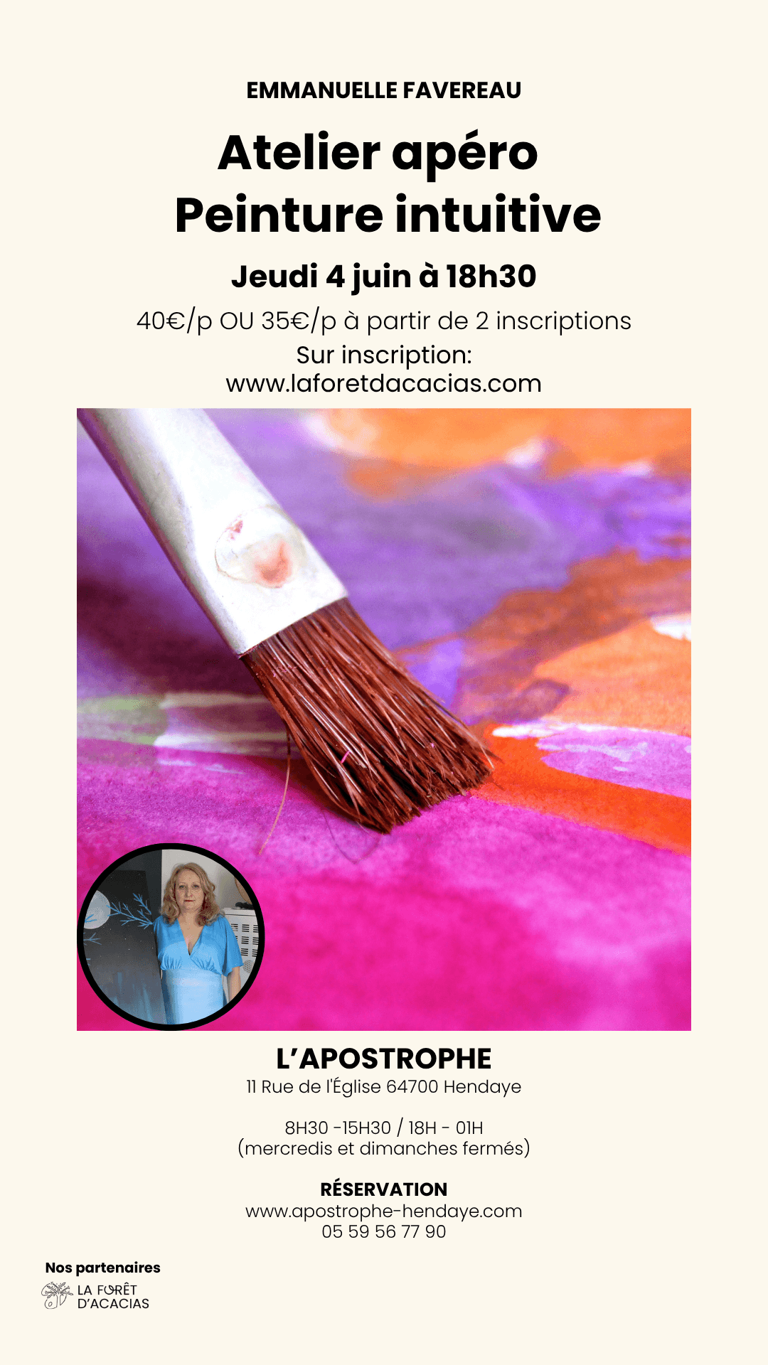 Illustration de l'événement : Atelier apéro - Peinture intuitive