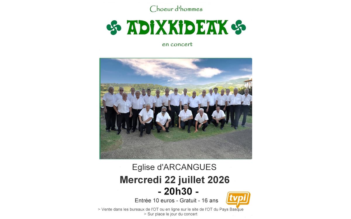 Illustration de l'événement : Concert Choeur Adixkideak